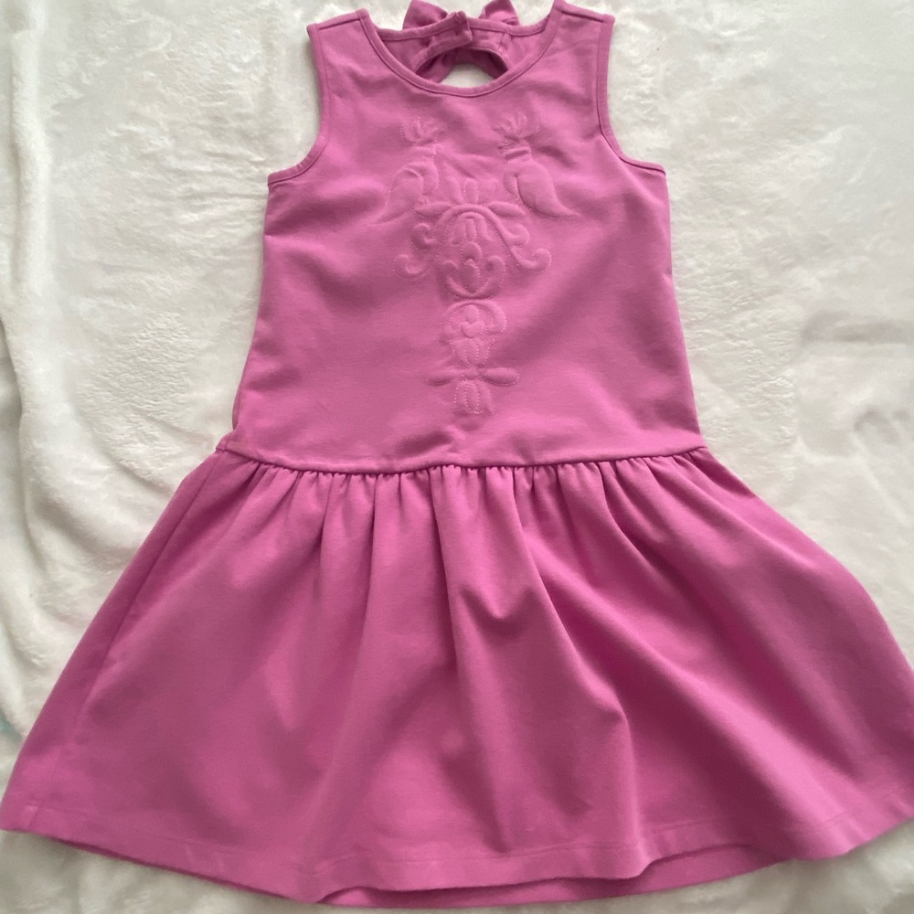 Janie and Jack Pink A-line Sundress with Sleeveless Design